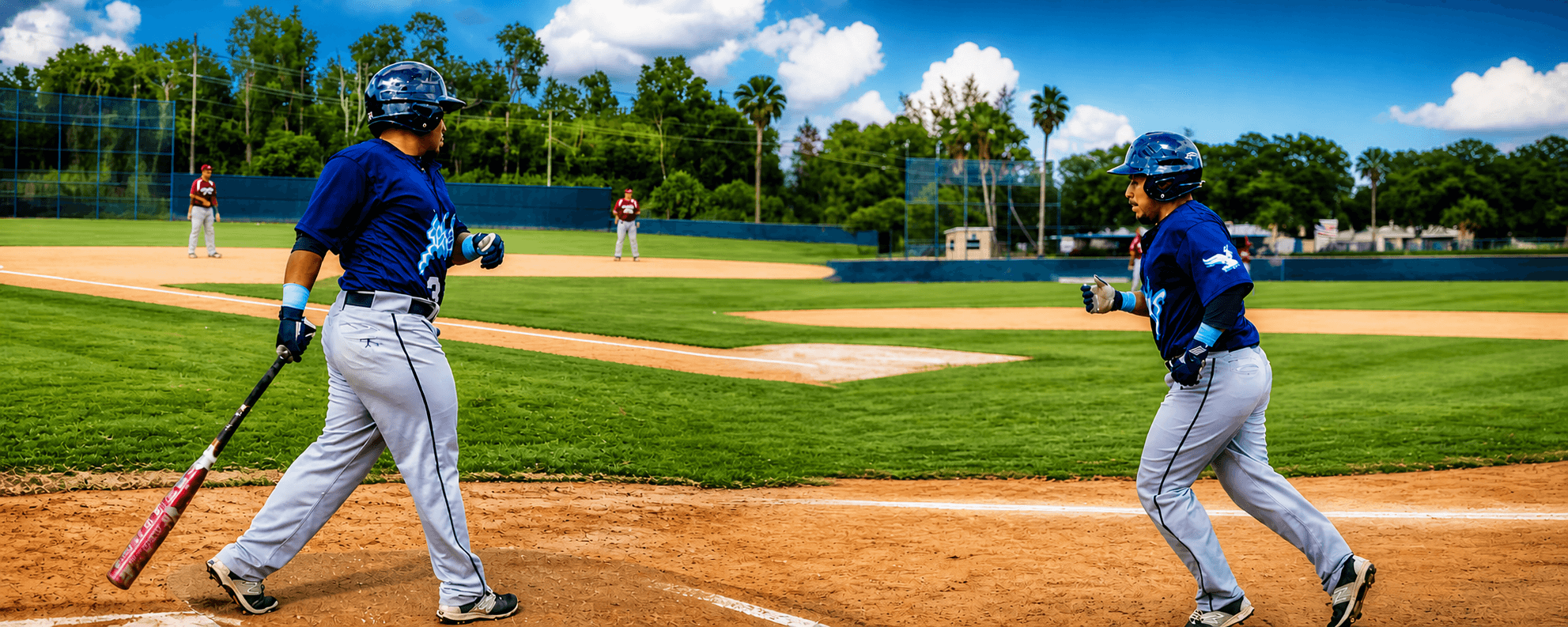 Rene Leon Jr. playing college baseball